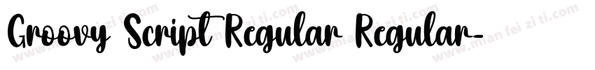 Groovy Script Regular Regular字体转换